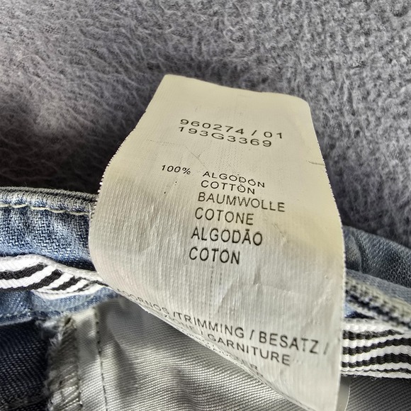 Tintoretto Pants Womens‎ 34 Blue Straight Leg Cotton Trousers Casual Made Turkey - Picture 15 of 16